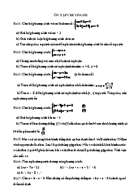 Toán học 9 - Ôn tập chương III